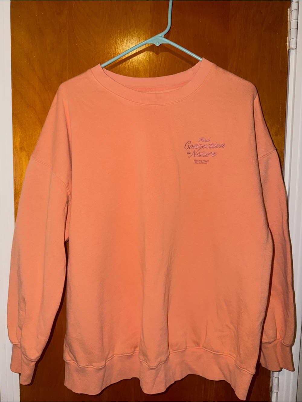 Old Navy Peach Knit Crewneck Tunic Sweatshirt
